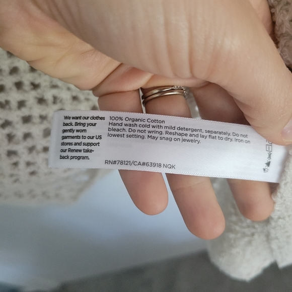 Eileen Fisher Bone Peruvian Boucle Crew Neck Pullover Top Size M Sweater - Picture 8 of 9